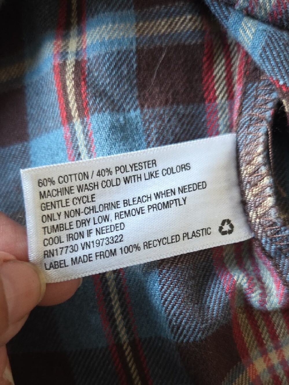wild fable Blue and Rust Plaid Button-Up Shirt Medium - Picture 5 of 5